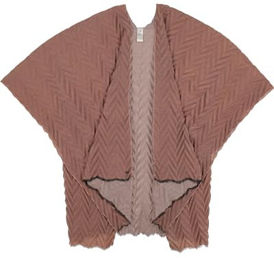 FRAAS Plissierter Damen Poncho - 110 x 160 cm - leichtes Cape für die Übergangszeit