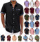 Chemise Homme Lin Grande Taille Été T-Shirt À Manches Courtes À Carreaux Sans Repassage Multicolore 3XL
