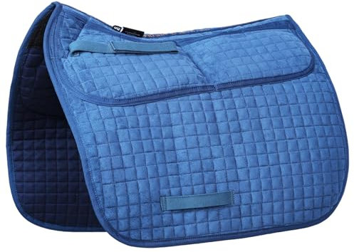 Harrison Howard Diamond gesteppte Dressur-Schabracke verstellbar mit 4 Taschen und Schaumstoffeinlagen mit differenzierter Dicke Reitunterlage mit zusätzlicher Dämpfung und Komfort Türkis
