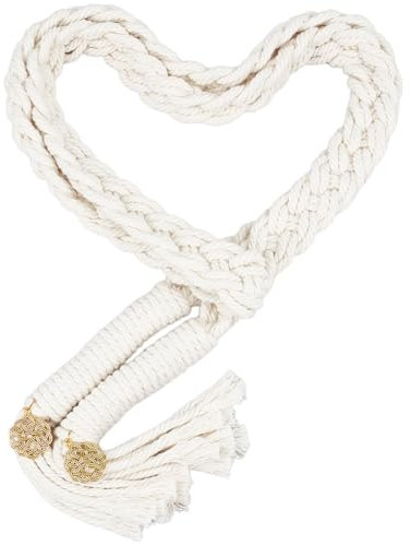 OLYCRAFT Corda per Matrimoni con Ciondolo 190cm/74.8 Pollici Beige Nodo d'Amore cordone per Matrimoni cordone per Matrimoni Tradizionale Celtico cordone per Matrimoni Fatto a Mano per Cerimonia