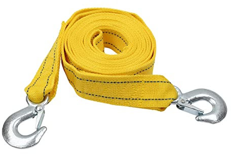 Corde de remorquage de 5 tonnes de 4 m pour camion - Sangle de remorquage tout-terrain - Câble de treuil de remorque - Traction de voiture