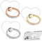 3Pcs Phone Ring Holder Grip Gold Silver Ring for Phone Case Transparent Phone Grip Heart Shape Phone Ring Rotatable Phone Ring Holder Adjustable Phone Finger Holder Grip