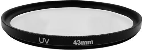 43mm UV Filter für Fuji Fujifilm XF 35mm f/2 R WR, XF 30mm f/2.8 R LM WR, XF 23mm f/2 R WR für Canon RF 50mm f/1.8 STM, EF-M 22mm f/2 STM Objektiv und andere Objektive mit 43mm Filtergewinde
