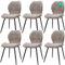 JIJIAN Esszimmerstühle 6er Set, Stühle Esszimmer, Küchenstühle, Wohnzimmer Essstühle, Gepolsterte Stühle, Ergonomisch Gestaltete Leinenstühle für Esszimmer, Küche, Schlafzimmer, Rezeption, Braun