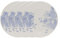 Wade WA967038BLU Blue Floral Set of 4 Side Plates with Pale Blue & White Floral Pattern, Crafted from Earthenware, Made in Stoke-on-Trent, 22.75cm, Blue