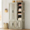 LIKIMIO Armoire Wardrobe Closet 70 H, 5 Doors Bedroom Wooden Wardrobe with 4 Storage Shelves and Hanging Rod, Clothing Storage Cabinet Organizer Combination, White Maple