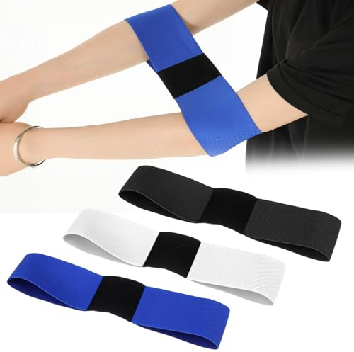 3 Stück Golfschwung-Trainer-Hilfe, Elastische Golf Schwungtrainer, Golf Swing Band, Golf Swing Handgelenk, Verbessern Sie Ihre Schwunghaltung und Schwungfähigkeiten für Anfänger(Schwarz/Weiß/Blau)