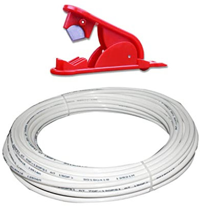 Flexibler Schlauch für RO-Wasserfilter, Aquarium, Umkehrosmose, 6,5 mm, 20 m, Weiß