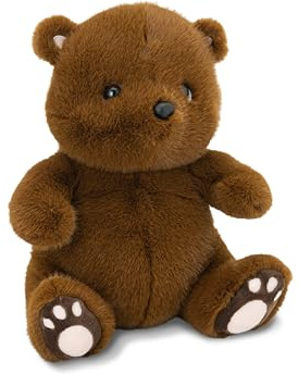 Teorema Giocattoli Umweltfreundlicher Plüschbär, weicher brauner Teddybär, 32 cm, Puppe aus nachhaltigen Materialien, Geschenk für Kinder