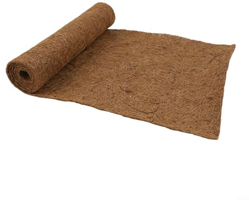 Gdfnmogo Kokosfaser Pflanzgefäß Liner Rolle 30/40/50 x 100 cm, zuschneidbare Kokosmatte für Blumenampel und Gartendekoration, Feuchtigkeitsspeicherung, natürlich (30 x 100 cm)