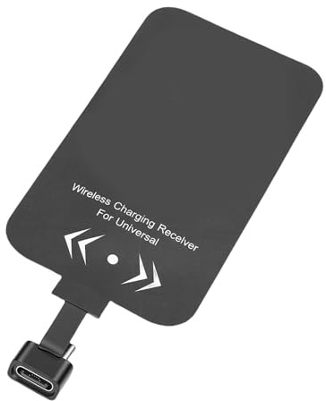 ASHATA Wireless Charging Receiver Adapter with Fast Smart Microchip Technology, Thin Lightweight Portable USB Type C Charging Module for Device for A50 A51 A52 A72