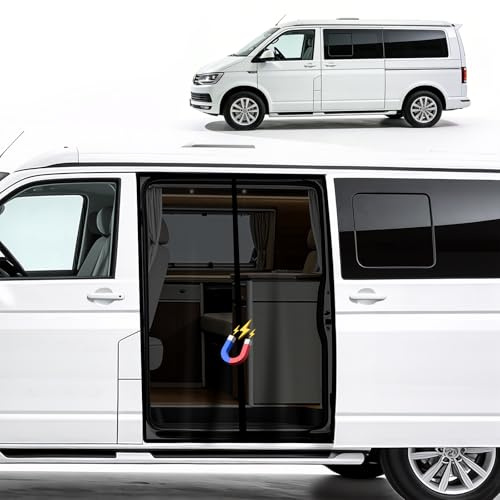 INQUIRLLY Moskitonetz Van mit Magnetismus, 150 * 110cm Auto Insektennetz für Campervans, Center Magnetic Closure für Insektennetz Universa Auto, Fliegengitter mit Magnet für Wohnmobile, Wohnwagen usw