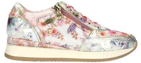 Baskets à Plateforme Laura Vita Gycmo 58 en Cuir à Motif Floral pour Femmes, Chaussures Confortables et Tendance