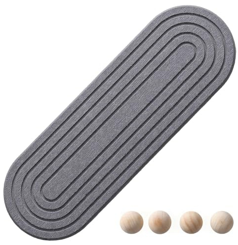 Fast Drying Stone Tray Organizer, Anti Slip Fast Dry Sink Organizers，Fast Drying Soap Tray for Bathroom Kitchen (Dark Grey)