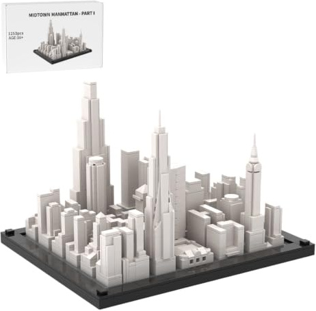 MOC Klemmbausteine Midtown Manhattan Wahrzeichen Modell 1253 Teile