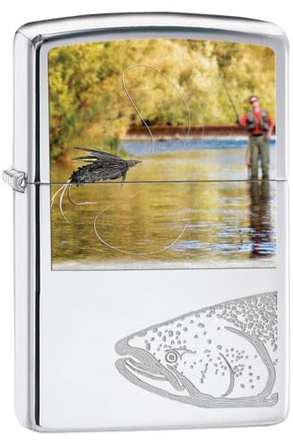 Zippo Fisherman II Zigarettenanzünder, Chrom, Einheitsgröße