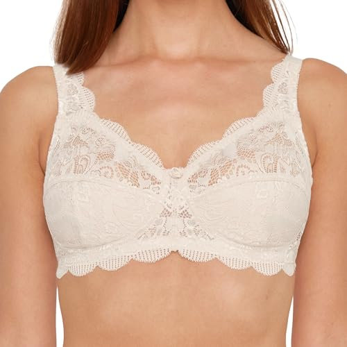 Susa BH Damen ohne Bügel Latina, Damen-BHS mit genähten Cups & längenverstellbarem Träger, Idealer Halt,Häkchenverschluss