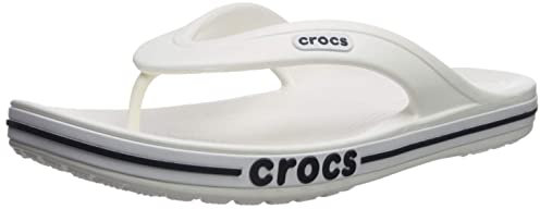 Crocs Unisexe Adulte Bayaband Flip Tongs, White/Navy, 38/39 EU