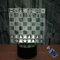 YTDZLTD Optische Illusion, 3D-Schach-Nachtlicht, 16 Farben, wechselnde USB-Fernbedienung, Touch-Schalter, Dekor-Lampe, LED-Tischlampe, Kinder, Weihnachten, Geburtstagsgeschenk