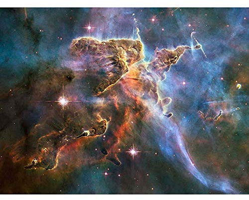 Wee Blue Coo Hubble Space Telescope Carina Nebula Art Print Poster Wall Decor Kunstdruck Poster Wand-Dekor-12X16 Zoll