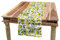 ABAKUHAUS Natur Tischläufer, Exotische Garten, Esszimmer Küche Rechteckiger Dekorativer Tischläufer, 40 x 225 cm, Grün Gelb