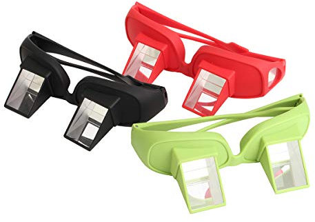 TuToy Periscope Beobachtet Tv-Spektakel Prism Reading Glasses Down Eyeglass Frame -Schwarz
