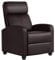 Yaheetech Recliner Armchair Single Padded Seat PU Leather Sofa Lounge Seating Adjustable Leg Rest and Reclining Functions for Home and Theater Brown