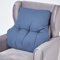 Homescapes Sessel-Rückenkissen dunkelblau 68x58 cm, Lendenkissen Sofa, 15 cm Dickes Rückenstützkissen Bett mit Baumwollbezug