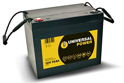 Universal Power 12-75 12V 78Ah (C20) AGM Solarbatterie, Wohnmobilbatterie