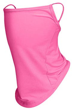 Xniral Gesichtsschal mit Ohrhaken Feste Motorradfahrt Winddicht Männer Frauen Schlauchschal Gesichtstuch Sommer Winddicht Atmungsaktiver Mundschutz Bandana(b-Rosa)