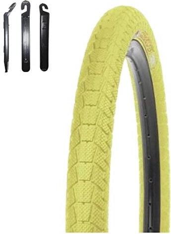 1 x Kenda K-907 Krackpot 20 BMX Fahrradreifen Fahrradmantel in Gelb 50-406 (20 x 1.95) inkl. 3 Reifenheber