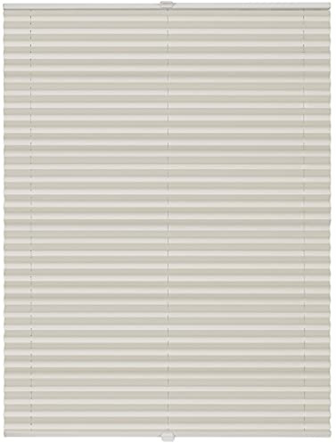 ondeco Plissee nach Maß für alle Fenster innen Montage in Glasleiste mit Spannschuh Sonnenschutz Rollo Sichtschutz Blickdicht Vanille B: 30-40 cm, H: 101-150 cm