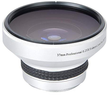 Obiettivo Aggiuntivo Super Fisheye da 37 mm 0,25X per Obiettivi per Fotocamera Calibro 37 mm, Obiettivo Macro da Solo con Effetto di Ingrandimento 12,5 Volte