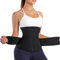 Bingrong Damen Bauchweggürtel Schwitzgürtel Fitness Sauna Gürtel Taille Trimmer Bauchgürtel Waist Trainer Verstellbarer Body Shaper Bauchweg Taillenformer (Schwarz, Small)