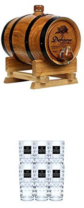 Debowa Polska im FASS polnischer Wodka 1,0 Liter + Three Sixty Vodka Gläser 6er Karton