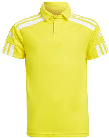adidas Unisex Kinder Squadra 21 Polo Shirt, Team Yellow / White, 5-6 Years
