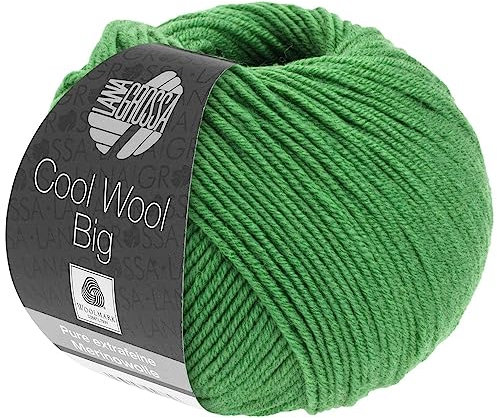 LANA GROSSA Cool Wool Big | Extrafeine Merinowolle waschmaschinenfest und filzfrei | Handstrickgarn aus 100% Schurwolle (Merino) | 50g Wolle zum Stricken & Häkeln | 120m Garn FB 997