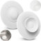 Tappo Lavandino Silicone Bianco, 2 pz, Ø 11 cm, Filtro Scarico Universale, Filtro Incorporato per Rifiuti e Capelli, Per Scarichi Lavelli, Lavabi e Vasche da Bagno con Fori di Scarico Ø 80 mm, sieve