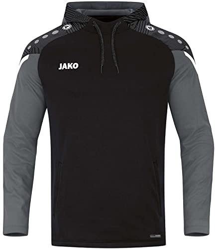 JAKO Herren Kapuzensweatshirt Performance, Schwarz/Anthra Light, 3XL