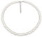 LIHELEI Perlenkette, 6mm Pearl Necklace, Silber Imitation Perle Halskette Damen, Pearl Orb Choker, Perlenkette für Herren, Hochzeit Braut Schmuck Accessoires -45cm Länge