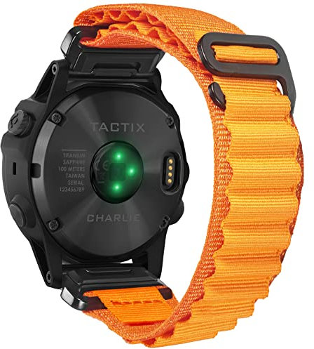 Nylon Uhrenarmband Kompatibel mit Garmin Sportarmband für fēnix/Forerunner/Vivoactive/Approach/MARQ/quatix/D2 Serie Robustes Ersatzband für Männer