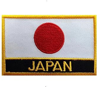 Uijokdef 1 parche de bandera de Japón para planchar o coser bordado táctico militar nacional de Japón (Japón)