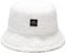 Damen Plüsch Fischerhut Wintermütze Flauschige Bucket Hat Warme Anglerhut Winter Fischerhut Damen Kunstpelz Bucket Cap Warme Mütze mit breiter Krempe Flauschige Mütze (Weiß-1)
