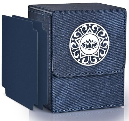 Infinity Guard Card Deck Box für MTG, Magic Commander Deck Box passt für 200+ Karten ohne Hüllen für TCG CCG Sammelkarten (Denim)