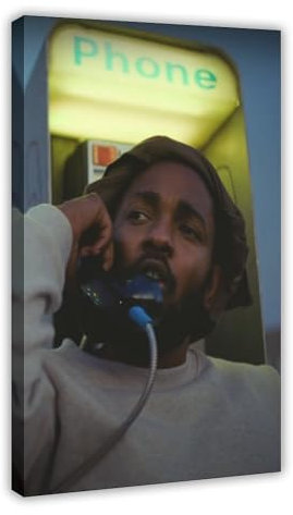 PUroxx Kendrick Lamar Poster (5) Leinwandposter, Wandkunst, Dekordruck, Bild Gemälde für Wohnzimmer, Schlafzimmer, Dekoration, Rahmen-Stil, 60 x 90 cm