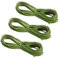 PATIKIL Cordón de Cuero Imitación de Gamuza 3 Rollos 3mm x 5m Cuerda Trenzada Redonda Genuino Doblada Tiras Planas Cuero Sintético para Collares Pulseras DIY, Verde Lima (Total 15m)