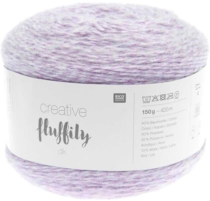 Creative FLUFFILY Strickgarn, Baumwolle, 150 g. Rico Design