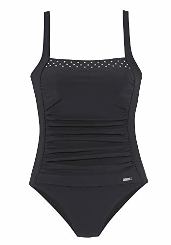 Lascana Damen Badeanzug eingearbeitete Softcups, Unterbrustgummi und Shaping-Einsatz vorn, verstellbare Träger, mit Ziernieten