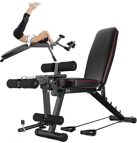 Zusammenklappbare, verstellbare Hantel, Gewichtheben, Sit-up-Bank, Heimtraining, Fitnessstudio, Neigung, Mehrzweck-Training, Übung, Fitness, 5 Gänge, Rückenlehne verstellbar, vielseitig einsetzbar, fa