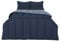 OHS 10.5 Coverless Double Duvet, Reversible Duvet Washable Coverless Duvets Double Summer Winter Travel Camping Soft Warm Comfy Bed Set with Pillowcase, Navy/Blue